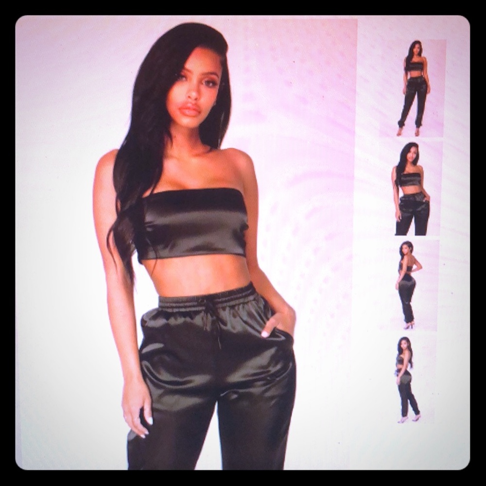 FashionNova Satin Pant Set